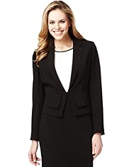 Notch Lapel Peplum Jacket