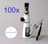 Portable Shop Measuring Microscope 100x with reticle eyepiece
