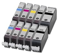10x Canon Pixma MP640 Compatible Printer Ink Cartridges - Cyan / Magenta / Yellow / Black - Multipack - Fully Chipped and Ready for Use