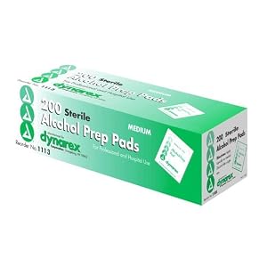 Dynarex 2428 Latex Free Sterile Alcohol Prep Pad (Box of 200)