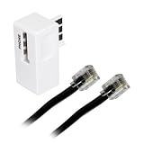 CABLING� Filtre ADSL + C�ble RJ11/RJ11 Cat 5 m/m - 3m de couleur gris cable et prise gigogne ADSL2 pour raccorder une ligne France Telecom.par CABLING�
