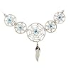 By Artist: Lorenzo Arviso: Beautiful! Sterling-silver Navajo Dream Catcher Turquoise necklaces-pendant