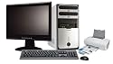 Medion 6409 Desktop PC, Intel Celeron D 360 (3,46GHz,512KB,FSB533, LGA775), 17" TFT, 512 MB RAM, 250GB HDD, On-Board Graphics, LAN 10/100 Mbit on board, Microsoft Windows Vista Home Basic, Lexmark Printer