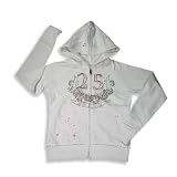 Jade - Girls Zip up Hoodie Sweatshirt, White