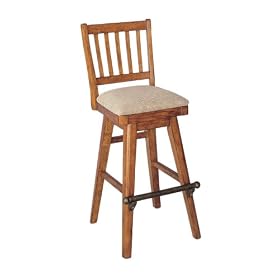 Click here to buy Powell Casual Oak Swivel Bar Stool by Powell Furniture.