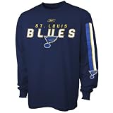 Reebok St Louis Blues Navy Blue Sharp Edge Long Sleeve T-shirt