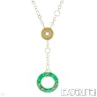 LeaderLine! Made in Italy Stylish Handmade Necklace with Clean Diamonds and Jades Made of 18K Gold