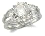 Cubic Zirconia Engagement and Wedding Ring
