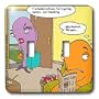 Londons Times Fish Fishing Deep Beneath Cartoons - Fish Divorces Haddock With You - Light Switch Covers - double toggle switch