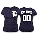 Detroit Tigers Ultra Soft LADIES Personalized T-shirt by Majestic Athletic - Ladies Small