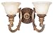 Sofia Traditional 2 Light Vintage Mocha Vanity / Wall Fixture