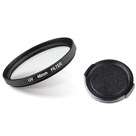 Everydaysource 46mm UV Filter for Panasonic Lumix 20mm f/1.7 Lens+Front Lens Cap