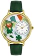 Whimsical Watches Unisex St. Patrick's Day w/Irish Flag Gold Watch G1224001