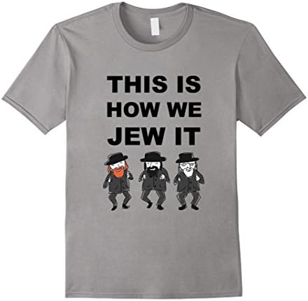 Men's Funny Jewish Shirt | Hanukkah Shirt | Hebrew Shirt XL Slate