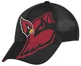 NFL Men's Arizona Cardinals End Zone Structured Flex Hat - Tw86Z (Black, Large/X-Large)