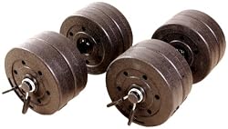 Cap Barbell 40-Pounds Cement Dumbbell Set (Black)