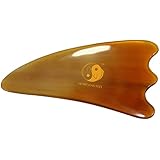 #1 Rated Gua Sha Scraping Massage Tool + Highest Quality Hand Made Buffalo Horn Guasha Board Available - EACH IS UNIQUE & BEAUTIFUL！GREAT Tools for Graston SPA Acupuncture Therapy Trigger Point Treatment on Face [Triangle]- 5 YEAR WARRANTY