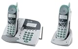 GE 21091GE3 2.4 GHz Analog Cordless Speakerphone with Dual Handsets, Answering System, and Caller ID (Silver)