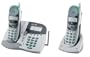 GE 21091GE3 2.4 GHz Analog Cordless Speakerphone with Dual Handsets, Answering System, and Caller ID (Silver)