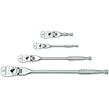 GearWrench 81230F 4 Piece Full Polish Flex Handle Ratchet Set