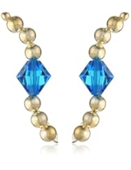 The Ear Pin "Swarovski Elements" Swarovski Crystal Center Beaded Clip-On Earrings