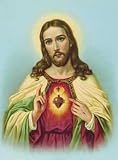 Sacred Heart of Jesus, Jesus Art Poster Print, 12x15.75