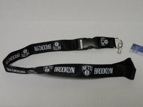 NBA Brooklyn Nets Team Color Lanyard Keychain Id Ticket Clip