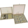Acrylic Horn Laguiole Verdier Heavy Duty Boxed Set of 6 Knives AND 6 Forks
