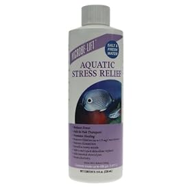 Microbe-Lift Aquatic Stress Relief for Salt and Fresh Water Tanks, 8-Ounce by Microbe-Lift
