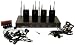 Search Our Specialty Mall : Hisonic UHF 4-Channel Wireless Microphone System with 4 Headset and 4 Lapel Microphones, HSU8300L