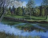 The 10Th At Battlecreek, Art Poster by Barb Narkaus, size 30 x 24