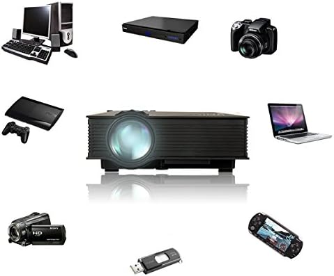 Uvistar® Projector HDMI Mini Home Theater Cinema UC40 800 lumens LED Business Mini-Projector HDMI AV SD Multi Language Support