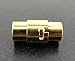 Kumihimo End Cap/ Magnetic Clasp (Package of 5 Sets) Gold Color - Hole Size 6mm