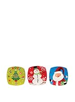 ZZZ_Merry Christmas Set 3 pezzi Piatto Panettone