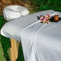 Massage Table Poly/Cotton Sheet Set (Imported), White