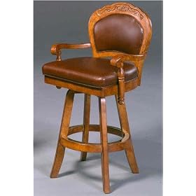 Rio Swivel Bar Stool Wood Rich Oak by Home Decorators Collection