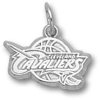 Cleveland Cavaliers Sterling Silver Basketball Logo 3/8'' Pendant