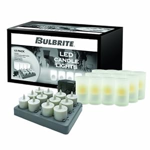Bulbrite LED CANDLE12 Rechargeable Glass Vase LED Candles, 12-PK by Bulbrite