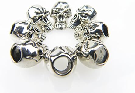 DWGEAR 20PCS Knife Key Jewelry Parachute Cord Bead Pendant Lanyard Skull Spacer Beads Great DIY Accessories for Necklace, Bracelets and Earrings Making D4