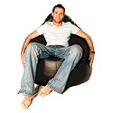 GIANT WHOPPER Faux Leather BROWN Beanbag Chair - Seriously Man Size