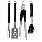 Charcoal Companion CC1005 4-Piece Perfect Chef Barbecue Tool Set with Black Handles by Charcoal Companion