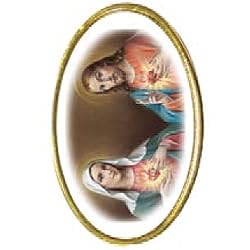 Car Visor Clip - Immaculate and Sacred Hearts - 1.75"x1.0" - Clip on