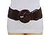 TFJ Women Fashion Wide Stretch Belt Hip High Waist Brown Color Big Round Buckle M L XL