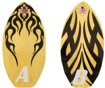 Childrens Toyshop  Third Party New : 41" WOODEN SKIMBOARD (9mm THICK) ( DESIGN AS SUPPLIED)
