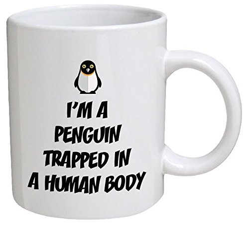 Funny Mug - I'm a Penguin Trapped in a Human Body - 11 OZ Coffee Mugs - Funny Inspirational and sarcasm - By A Mug To Keep TM