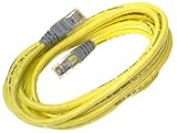 Belkin A3X126-10-YLW-M 10/100BT RJ45M/RJ45M CAT5E Crossover Cable (10-Feet, Yellow) with Molded Boot (Gray)
