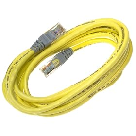 Belkin A3X126-10-YLW-M 10/100BT RJ45M/RJ45M Cat5e Crossover Cable (10-Feet, Yellow) with Molded Boot (Gray)