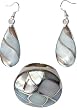 Earring and Ring Set Sterling Silver Jewelry