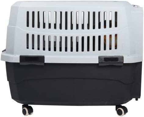 Favorite® 32 Inch by 22 Inch by 23 Inch Portable Airline Approved Dog Crate/Pet Carrier/Outdoor Kennel for Medium Dogs/Cats Air Travel/Car Travel/Vet Visit in Grey, for Pets up to 50 lbs