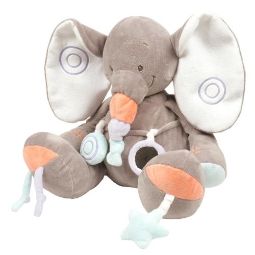 Nattou 578103 - Bubbles Mega-Pl&uuml;schtier  Elefant mit Aktivit&auml;ten (  45 cm)